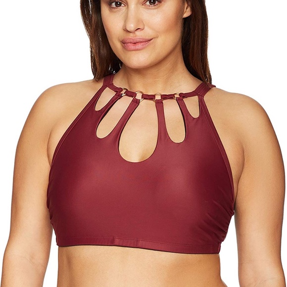 Coastal Blue Other - Coastal Blue High-Neck Keyhole Bikini Top 20/22